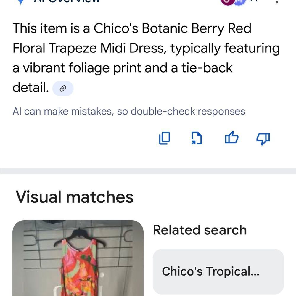 Chico’s Botanic Berry Foliage Print Trapeze Swing Sleeveless Midi Dress Chicos - Picture 12 of 13